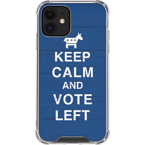 Keep Calm And Vote Left iPhone 12 Mini Clear Case