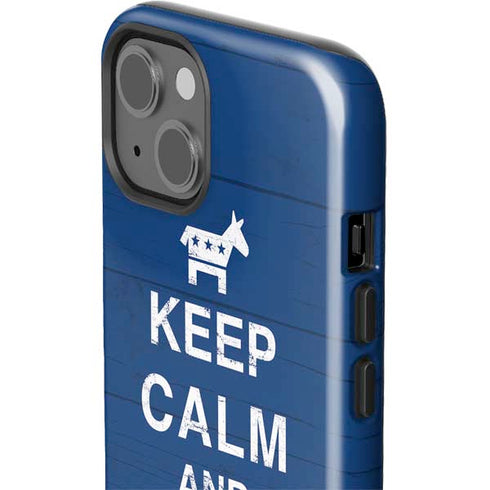 Keep Calm And Vote Left iPhone 15 Plus Impact Case
