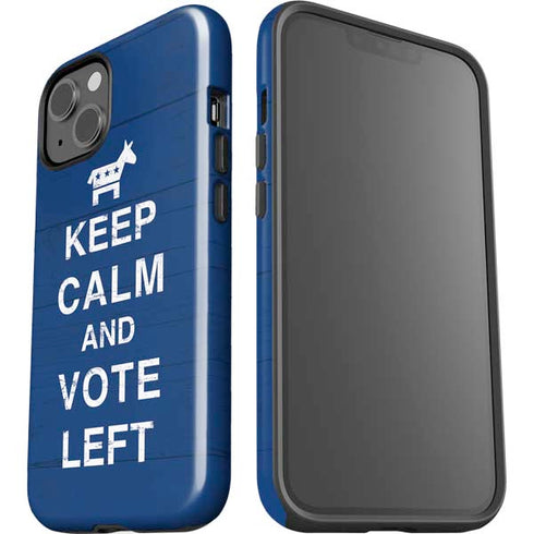 Keep Calm And Vote Left iPhone 15 Plus Impact Case