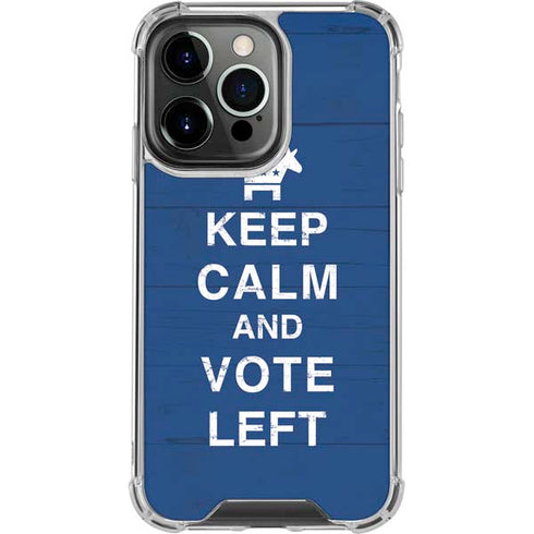 Keep Calm And Vote Left iPhone 15 Pro Clear Case
