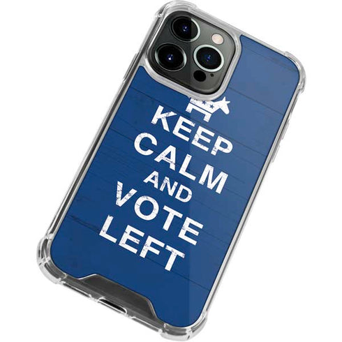 Keep Calm And Vote Left iPhone 14 Pro Clear Case