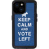 Keep Calm And Vote Left iPhone 15 Waterproof Case