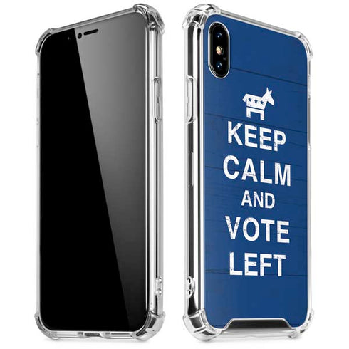 Keep Calm And Vote Left iPhone XS Max Clear Case