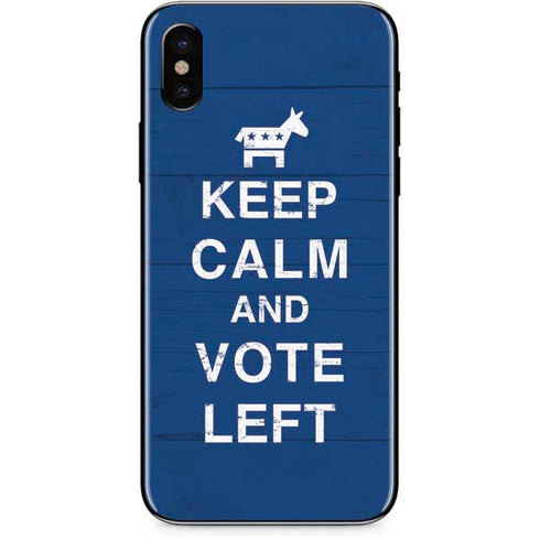 Keep Calm And Vote Left iPhone XS Skin