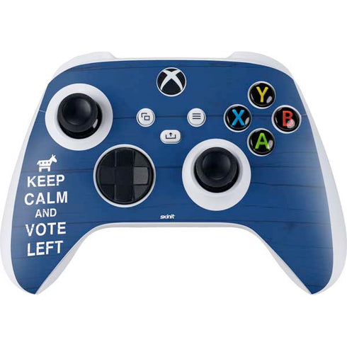 Keep Calm And Vote Left Xbox Series S Controller Skin