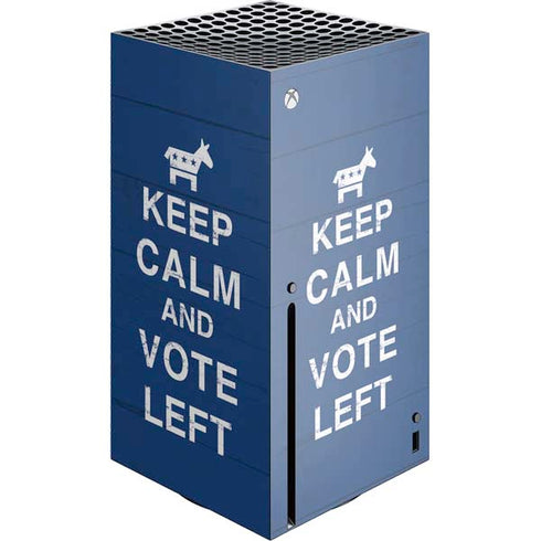 Keep Calm And Vote Left Xbox Series X Console Skin