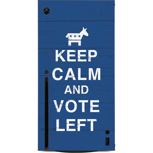 Keep Calm And Vote Left Xbox Series X Console Skin