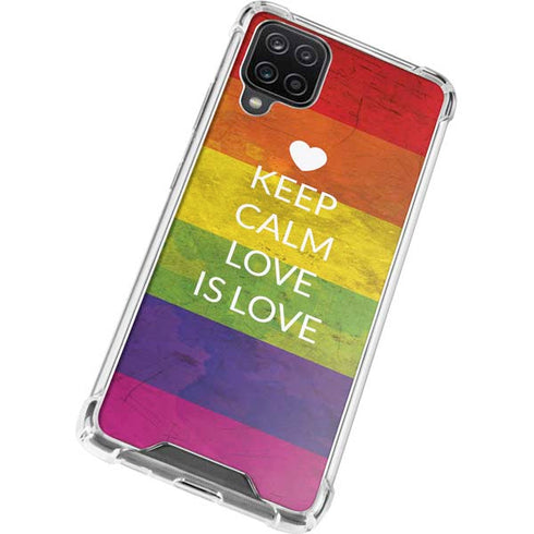 Keep Calm Love Is Love Galaxy A12 Clear Case