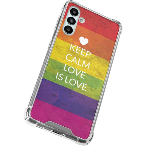 Keep Calm Love Is Love Galaxy A13 5G Clear Case