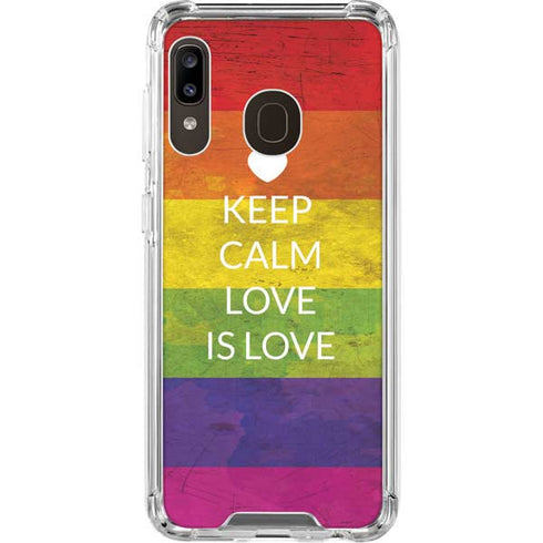 Keep Calm Love Is Love Galaxy A30 Clear Case