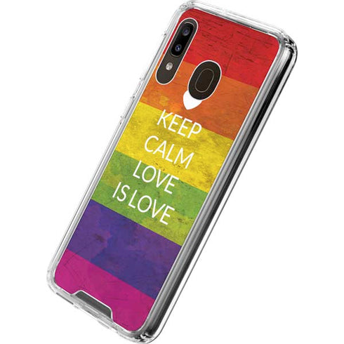 Keep Calm Love Is Love Galaxy A30 Clear Case