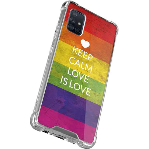 Keep Calm Love Is Love Galaxy A51 5G Clear Case