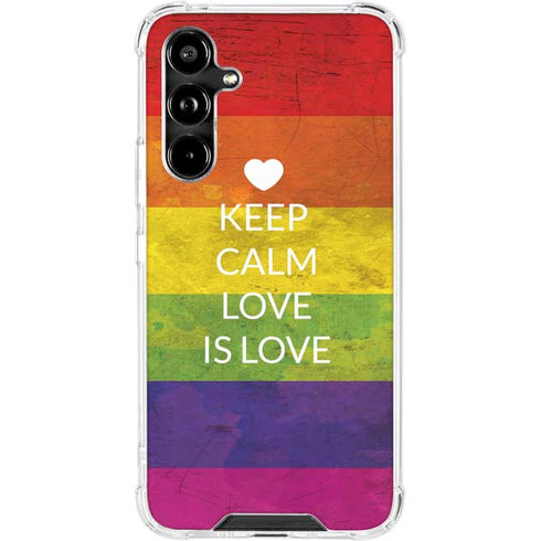 Keep Calm Love Is Love Galaxy A54 5G Clear Case
