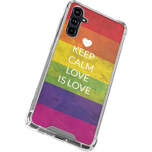 Keep Calm Love Is Love Galaxy A54 5G Clear Case