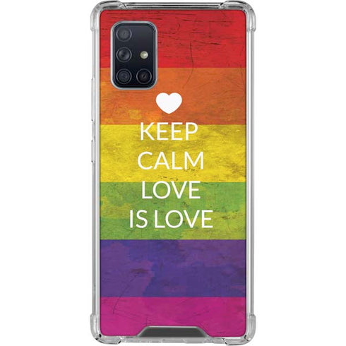 Keep Calm Love Is Love Galaxy A71 5G Clear Case