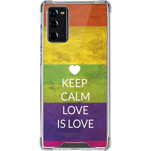 Keep Calm Love Is Love Galaxy Note20 5G Clear Case