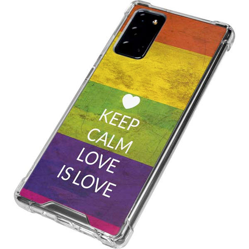 Keep Calm Love Is Love Galaxy Note20 5G Clear Case