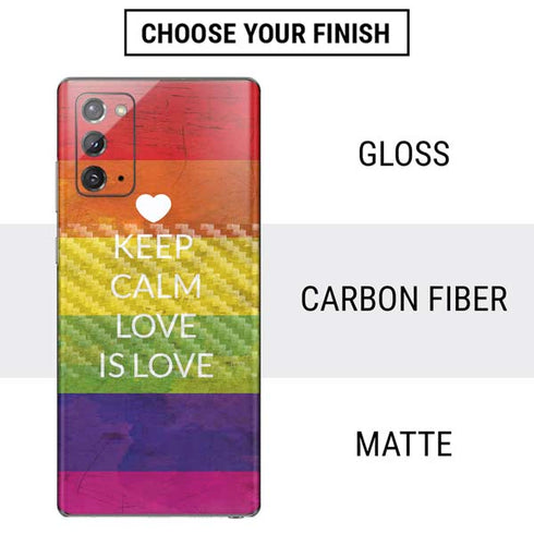 Keep Calm Love Is Love Galaxy Note20 5G Skin