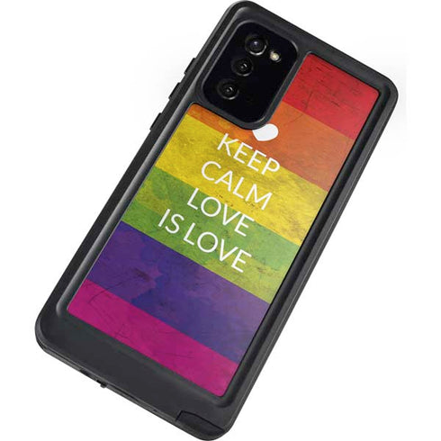 Keep Calm Love Is Love Galaxy Note20 5G Waterproof Case
