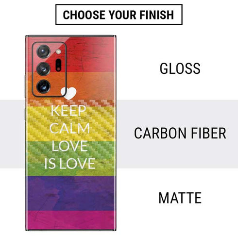 Keep Calm Love Is Love Galaxy Note20 Ultra 5G Skin