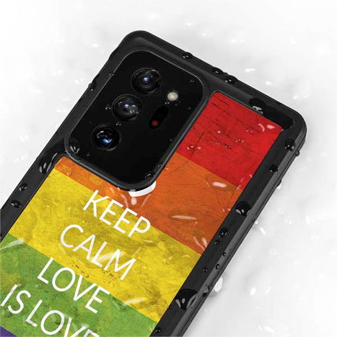 Keep Calm Love Is Love Galaxy Note20 Ultra 5G Waterproof Case