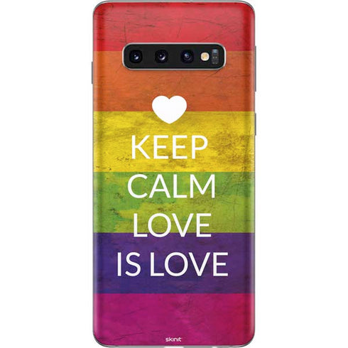 Keep Calm Love Is Love Galaxy S10 Skin