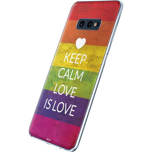 Keep Calm Love Is Love Galaxy S10e Skin