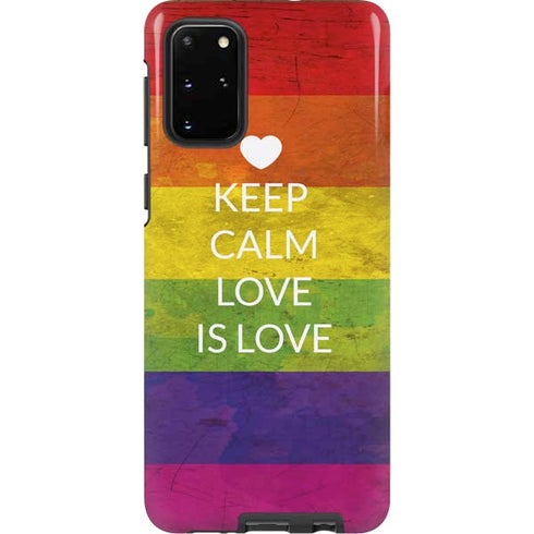 Keep Calm Love Is Love Galaxy S20 Plus Pro Case