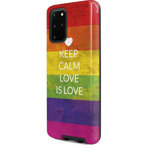 Keep Calm Love Is Love Galaxy S20 Plus Pro Case