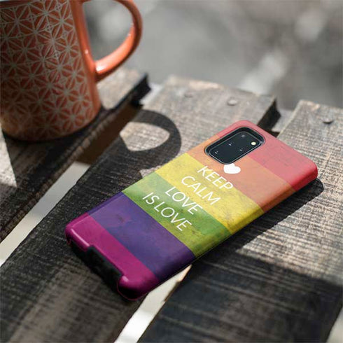 Keep Calm Love Is Love Galaxy S20 Plus Pro Case