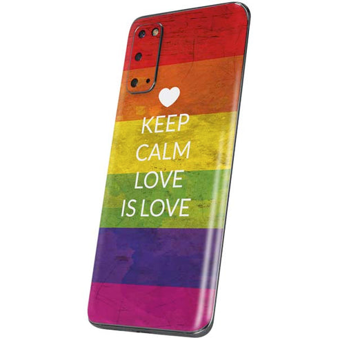 Keep Calm Love Is Love Galaxy S20 Skin