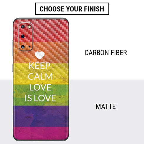 Keep Calm Love Is Love Galaxy S20 Skin