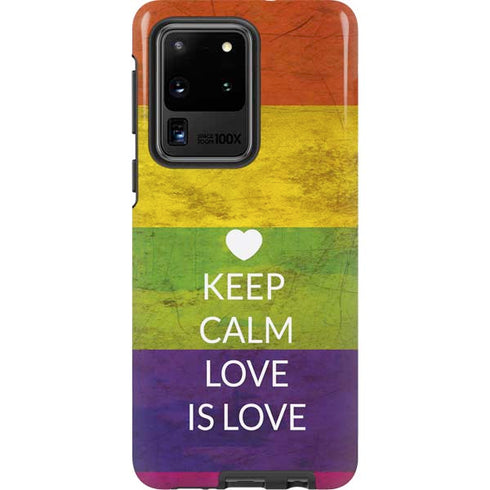 Keep Calm Love Is Love Galaxy S20 Ultra 5G Pro Case