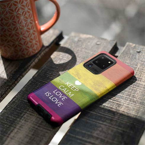 Keep Calm Love Is Love Galaxy S20 Ultra 5G Pro Case