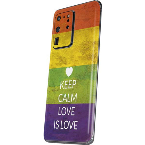 Keep Calm Love Is Love Galaxy S20 Ultra 5G Skin