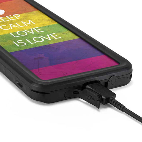 Keep Calm Love Is Love Galaxy S20 Waterproof Case