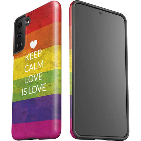 Keep Calm Love Is Love Galaxy S21 Plus 5G Pro Case