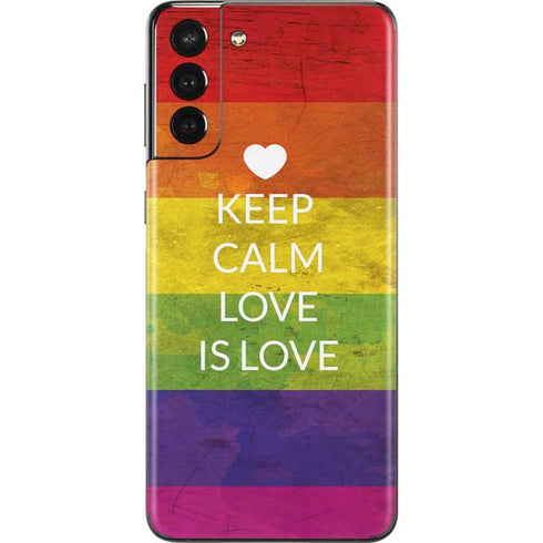 Keep Calm Love Is Love Galaxy S21 Plus 5G Skin