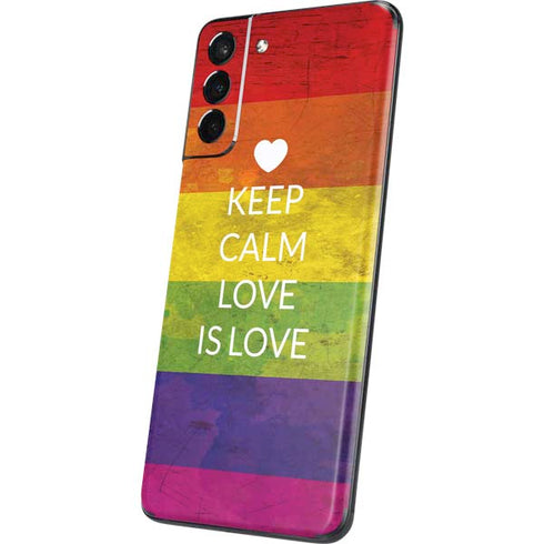Keep Calm Love Is Love Galaxy S21 Plus 5G Skin