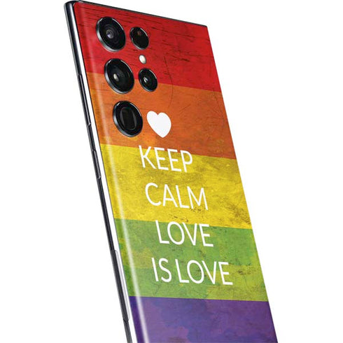 Keep Calm Love Is Love Galaxy S22 Ultra Skin