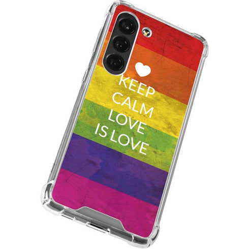 Keep Calm Love Is Love Galaxy S23 Clear Case