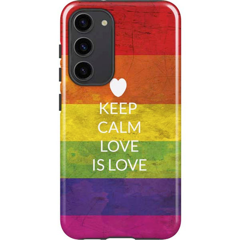 Keep Calm Love Is Love Galaxy S23 Plus Pro Case