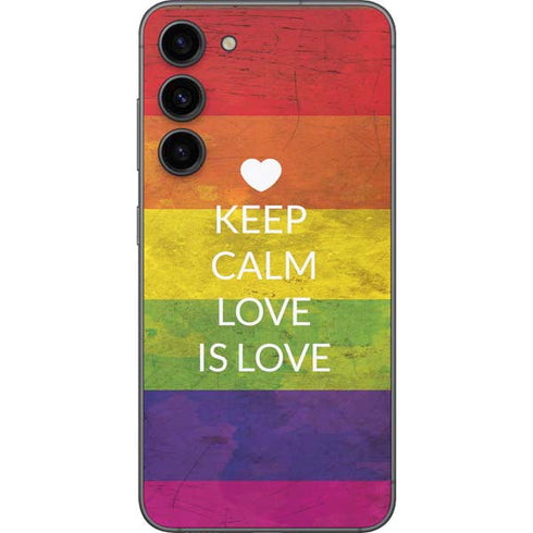 Keep Calm Love Is Love Galaxy S23 Plus Skin