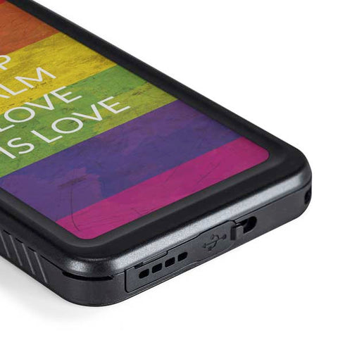 Keep Calm Love Is Love Galaxy S23 Plus Waterproof Case