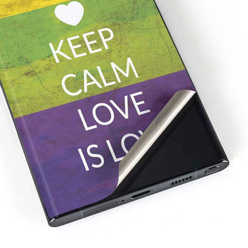 Keep Calm Love Is Love Galaxy S23 Ultra Skin