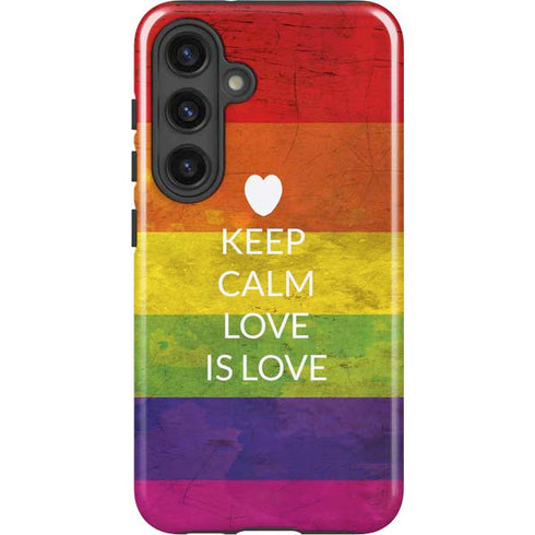 Keep Calm Love Is Love Galaxy S24 Plus Impact Case