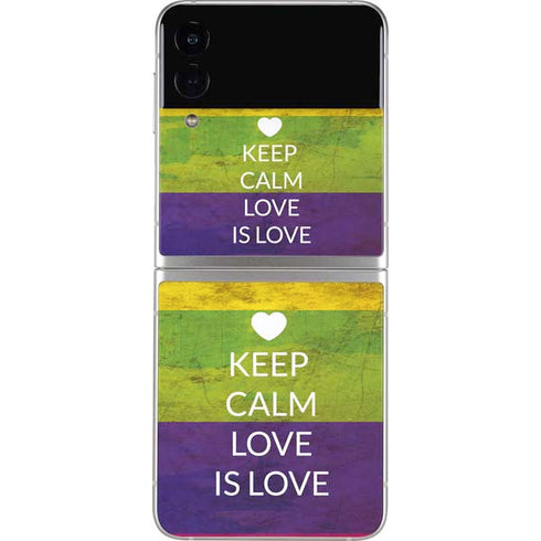 Keep Calm Love Is Love Galaxy Z Flip3 5G Skin