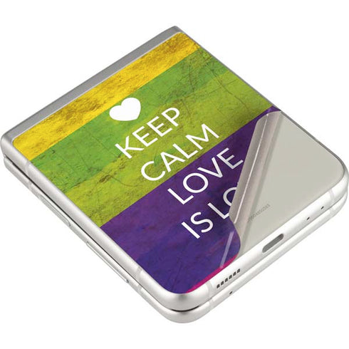 Keep Calm Love Is Love Galaxy Z Flip3 5G Skin