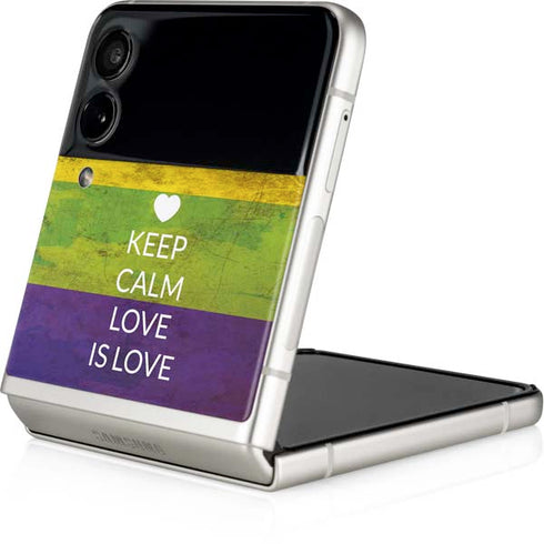 Keep Calm Love Is Love Galaxy Z Flip3 5G Skin