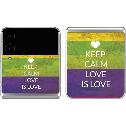 Keep Calm Love Is Love Galaxy Z Flip4 5G Skin